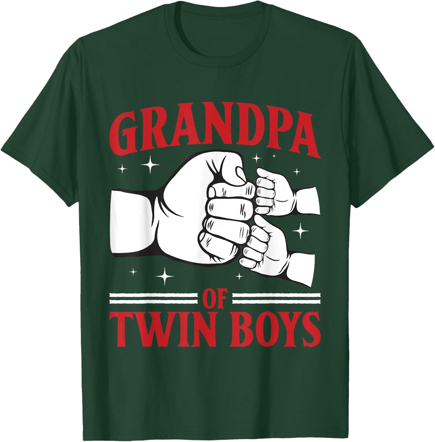 Twin Grandpa Grandfather Of Two Grandpa Of Twin Boys T-Shirt - T-Shirt | Forest