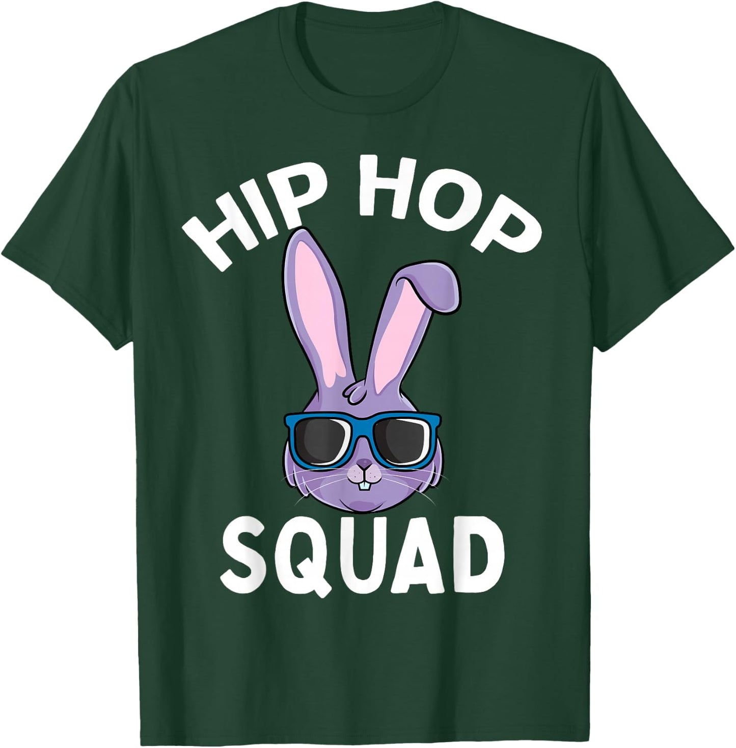 Hip Hop Squad Funny Happy Easter Bunny Rabbit Children Boys T-Shirt - T-Shirt | Forest