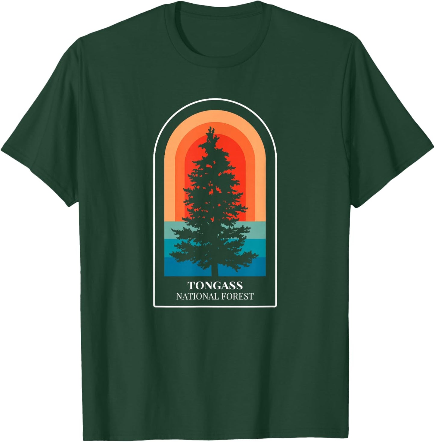 Retro Tongass National Forest Alaska Hiking T-Shirt - T-Shirt | Forest