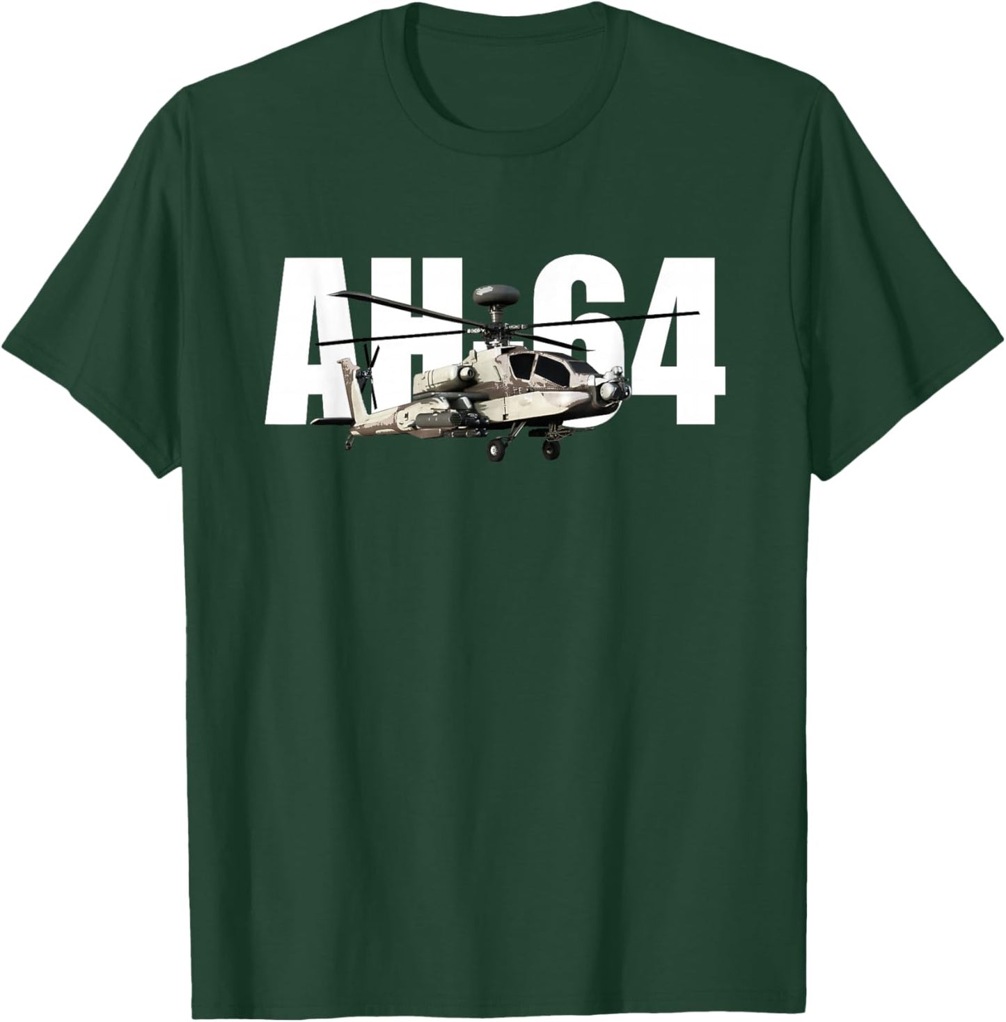 AH-64 AH64 Apache Helicopter T-Shirt - T-Shirt | Forest