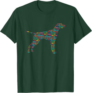 English Pointer Shirt Dog Words Gift Dog Lover T-Shirt - T-Shirt | Forest
