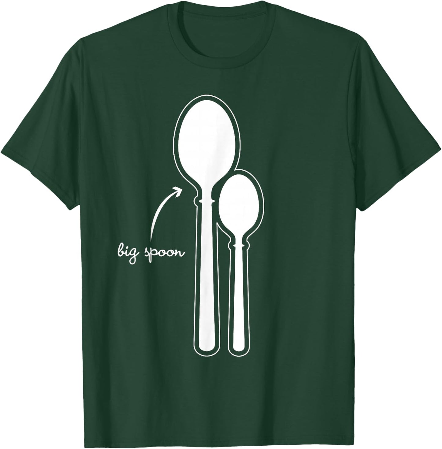 Funny Big Spoon Matching Gift Couples T-Shirt - T-Shirt | Forest