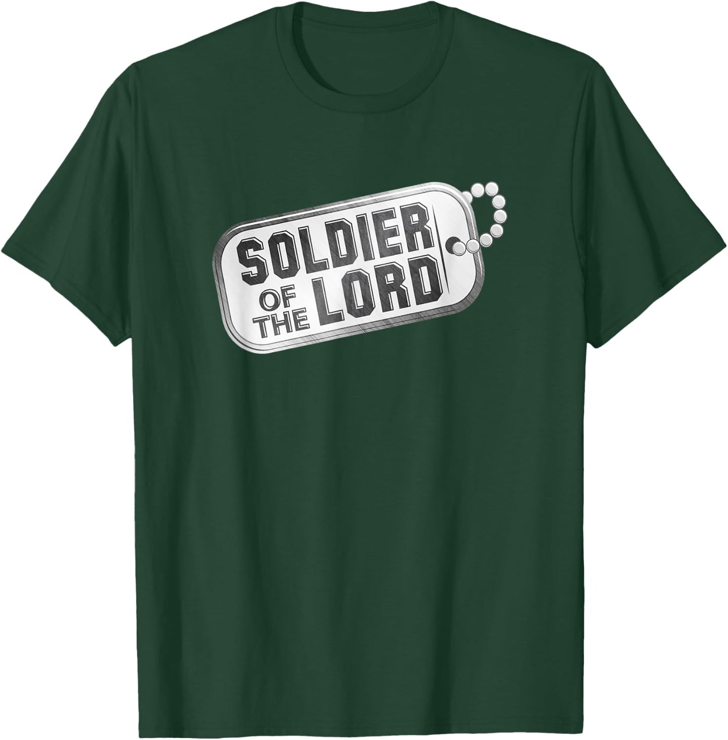 Servant of Christ Christian Faith Soldier for Jesus Dog Tag Men T-Shirt - T-Shirt | Forest