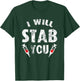Funny Halloween Nurse Gift I Will Stab You Ghost T-Shirt - T-Shirt | Forest