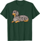 Dapple Dachshund Dog Lying Down T-Shirt - T-Shirt | Forest