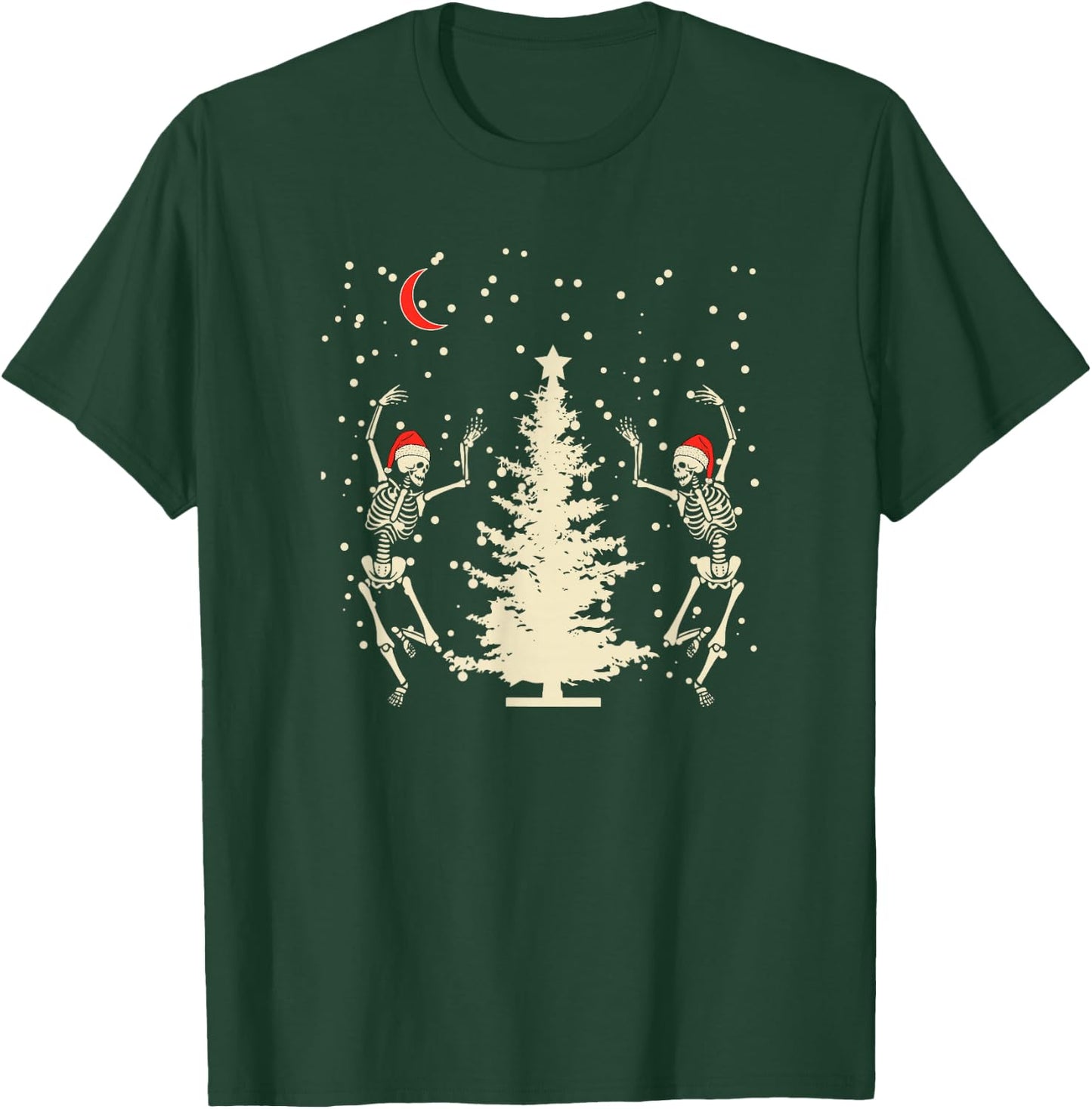 Funny Goth Christmas, Dancing Skeletons T-Shirt - T-Shirt | Forest