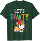 Corgi Birthday Pawty For Dog Themed Kids Party T-Shirt - T-Shirt | Forest
