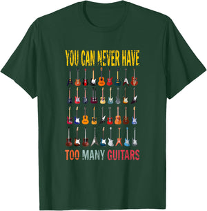 Bass Musician Pick You can never have too many Guitars T-Shirt - T-Shirt | Forest