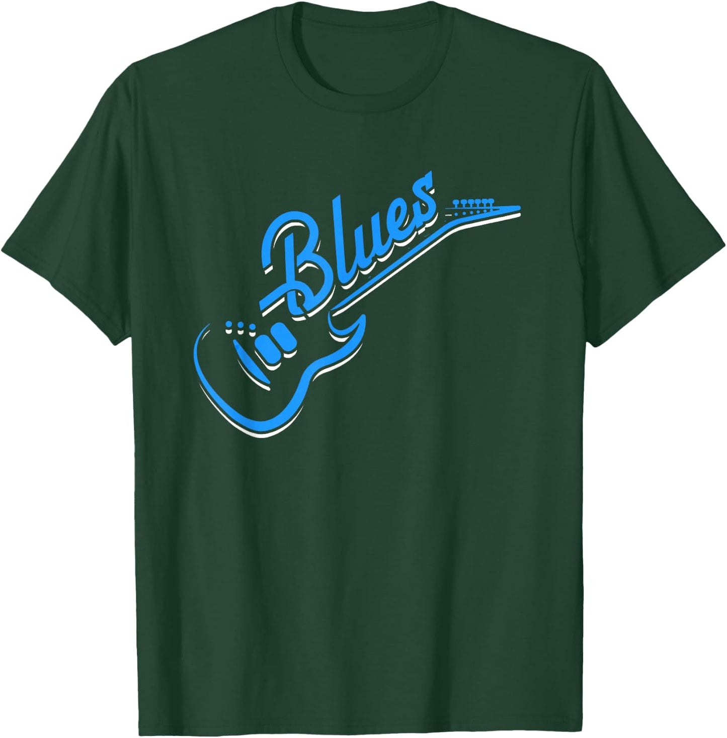 Blues Guitar | Jazz Music | Guitarist Blues T-Shirt - T-Shirt | Forest