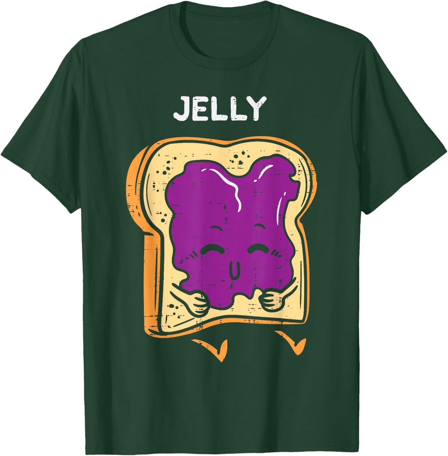 Jelly Toast Cute Matching Halloween Couples Him And Her T-Shirt - T-Shirt | Forest