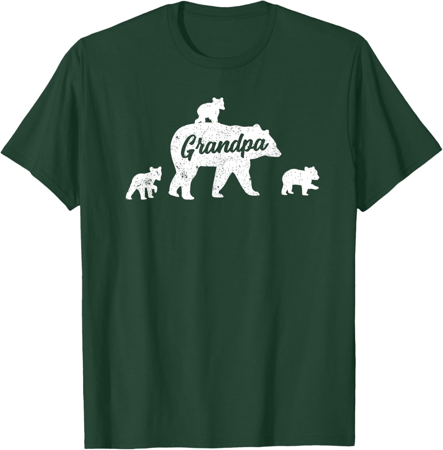 Vintage Grandpa Bear 3 Cubs T-Shirt - T-Shirt | Forest