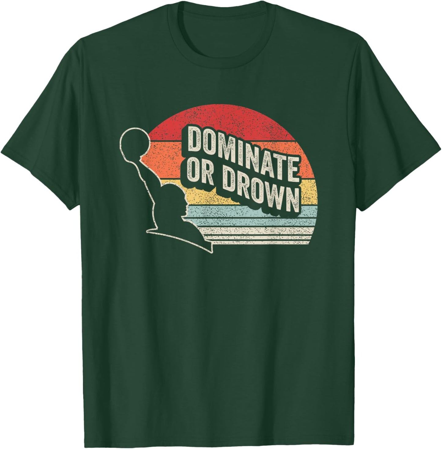 Water Polo Player Vintage Retro Water Polo T-Shirt - T-Shirt | Forest