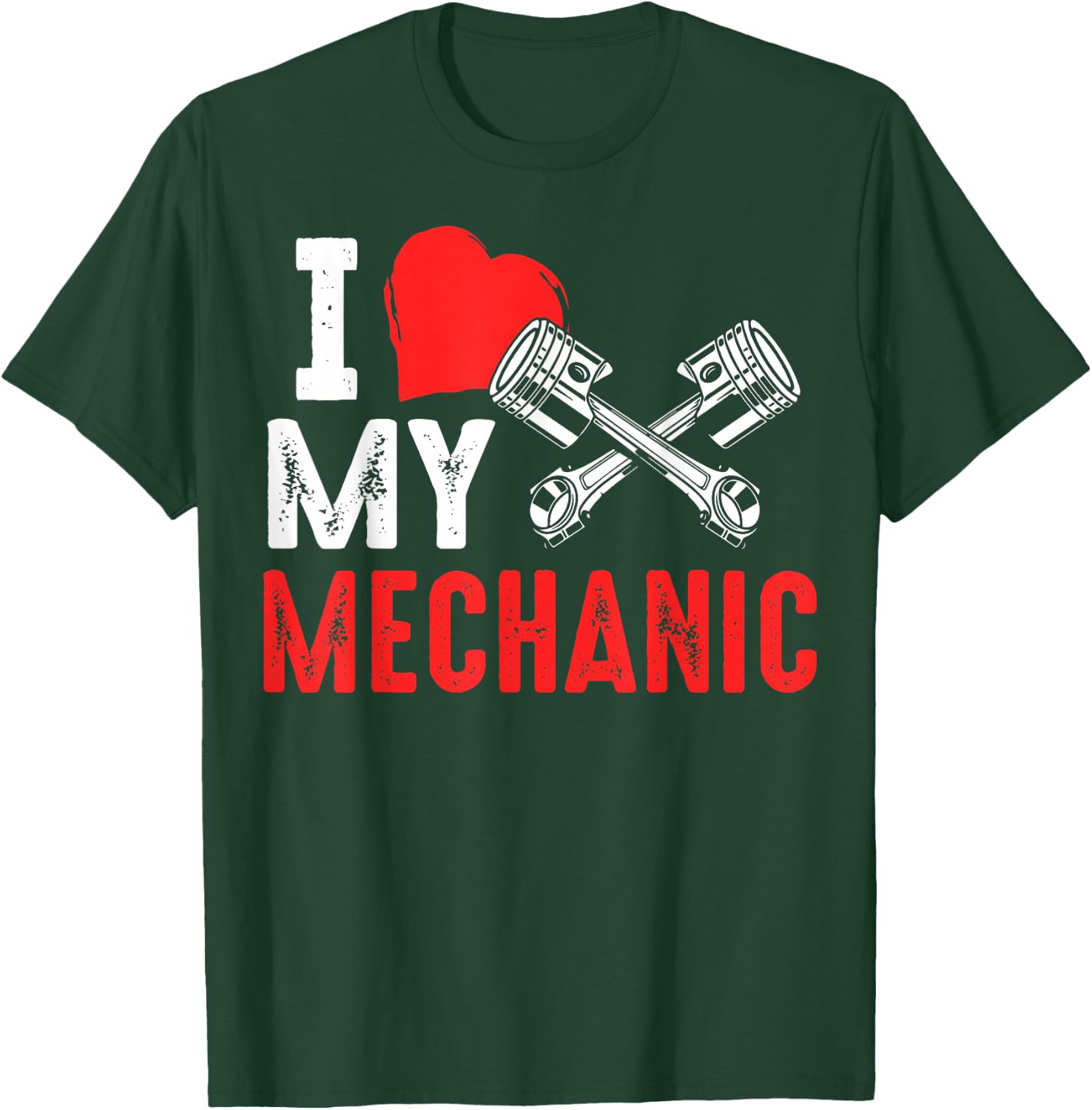 Mechanic Wife Funny Auto Car Mechanic's Wife Women Girl T-Shirt - T-Shirt | Forest
