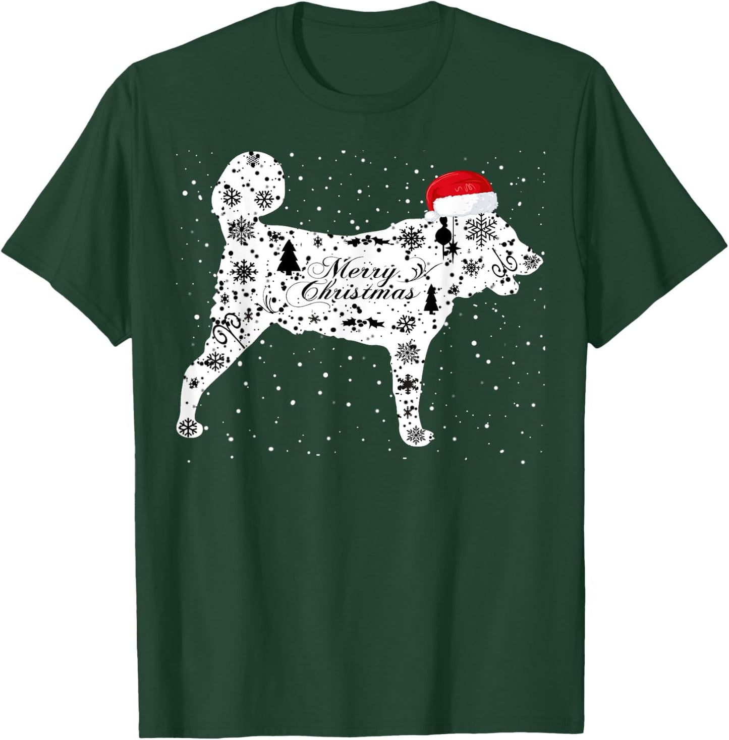 Merry Xmas Armenian Gampr Dog Dog Christmas T-Shirt - T-Shirt | Forest