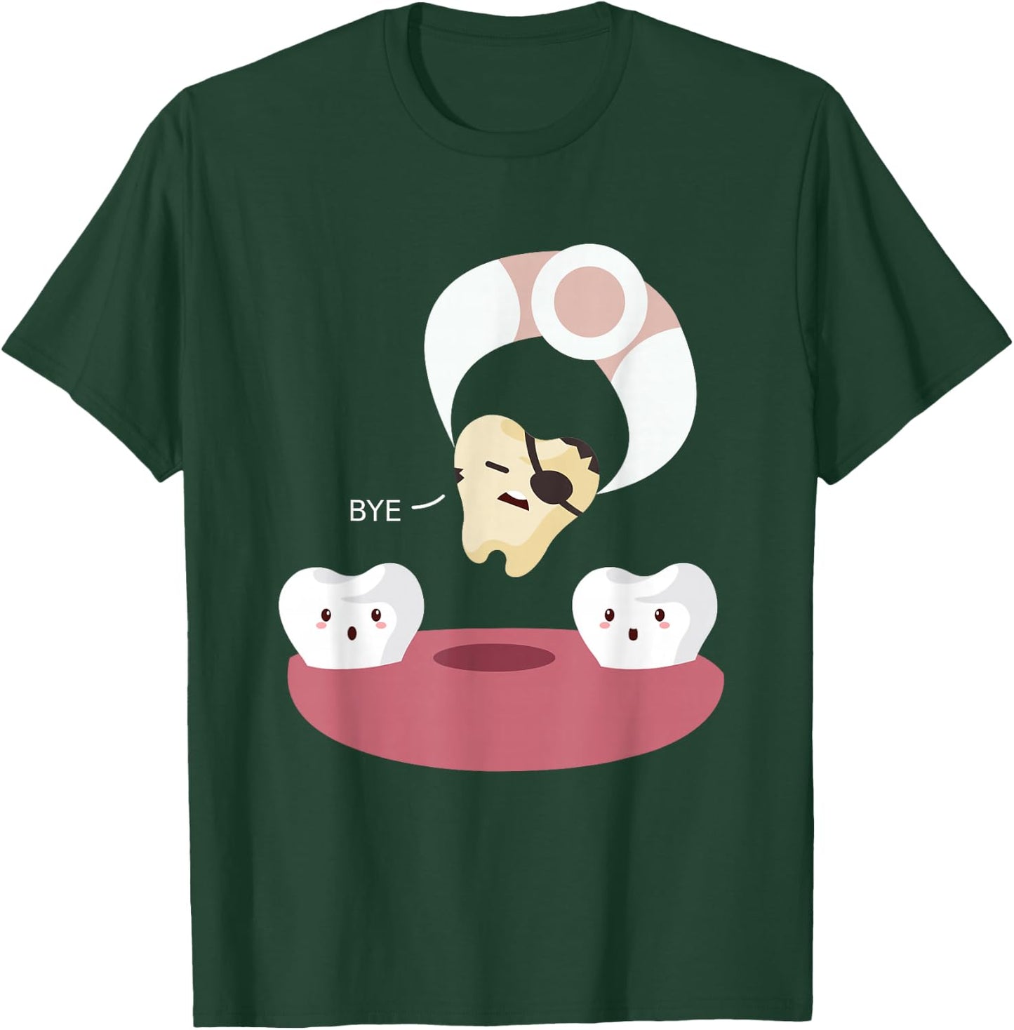 Dentistry Funny Pirate Teeth Tooth Extraction Humor Dentist T-Shirt - T-Shirt | Forest