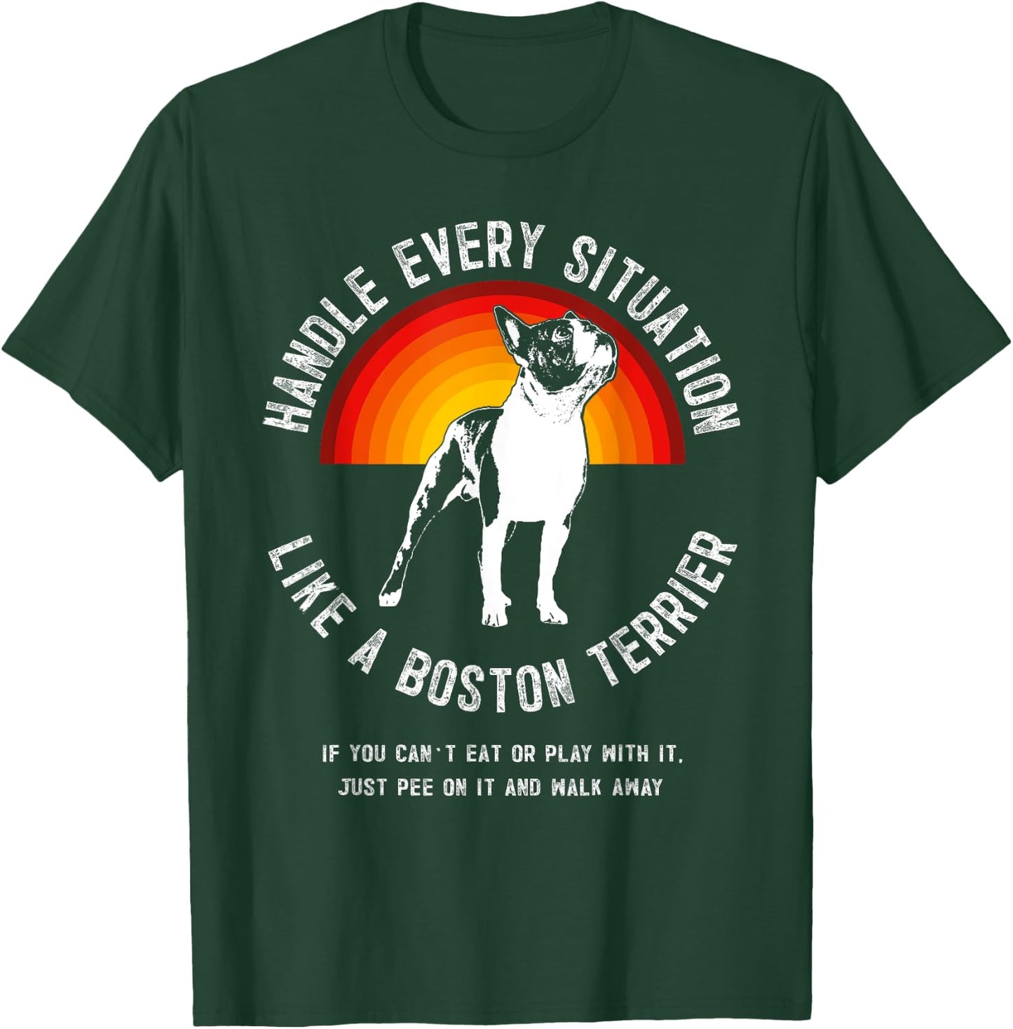 Boston Terrier Boston-Bulldog Men Women Kids T-Shirt - T-Shirt | Forest