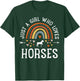 Just A Girl Who Loves Horses Rainbow Gifts For Horse Lover T-Shirt - T-Shirt | Forest