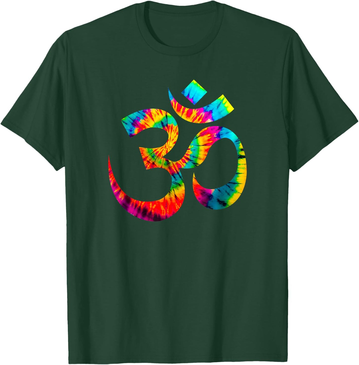 Om Yoga Aum Ohm Hindu Spiritual Meditation Tie Dye T-Shirt - T-Shirt | Forest