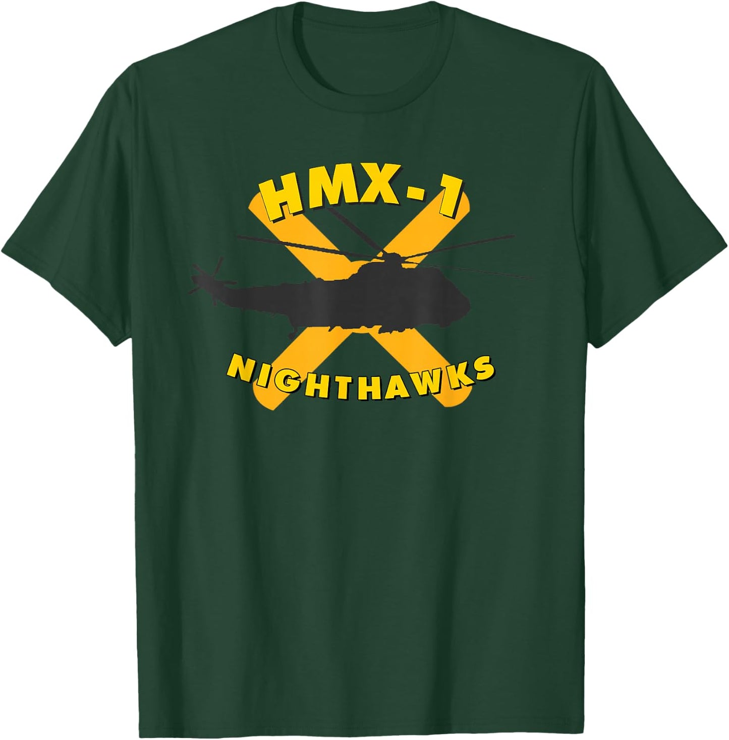 HMX-1 Nighthawks Presidential Helicopter Squadron VH-3D T-Shirt - T-Shirt | Forest