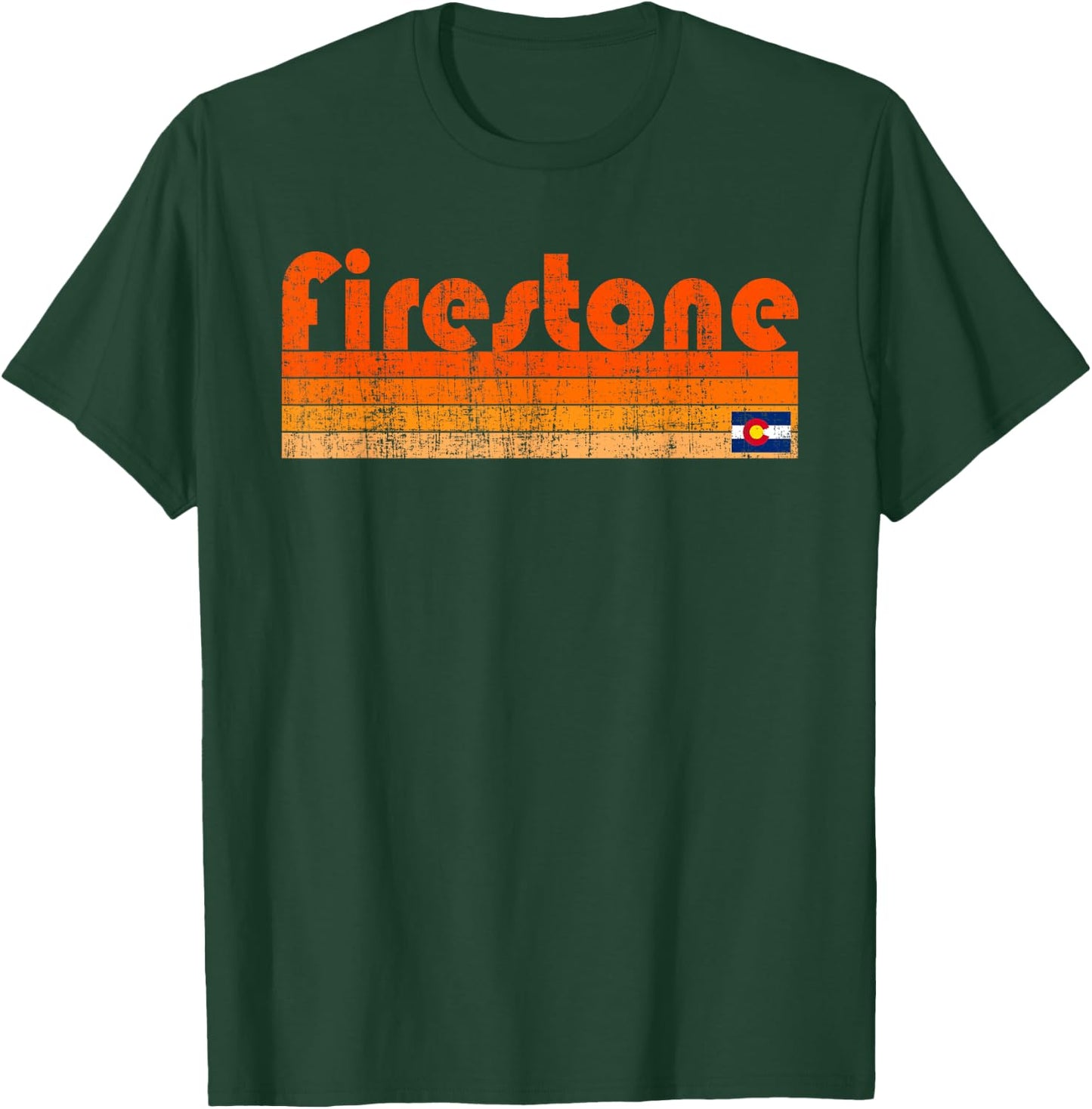 Retro 80s Style Firestone CO T-Shirt - T-Shirt | Forest
