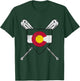 Colorado Flag Baseball Home Team Player Coach Mom Dad T-Shirt - T-Shirt | Forest