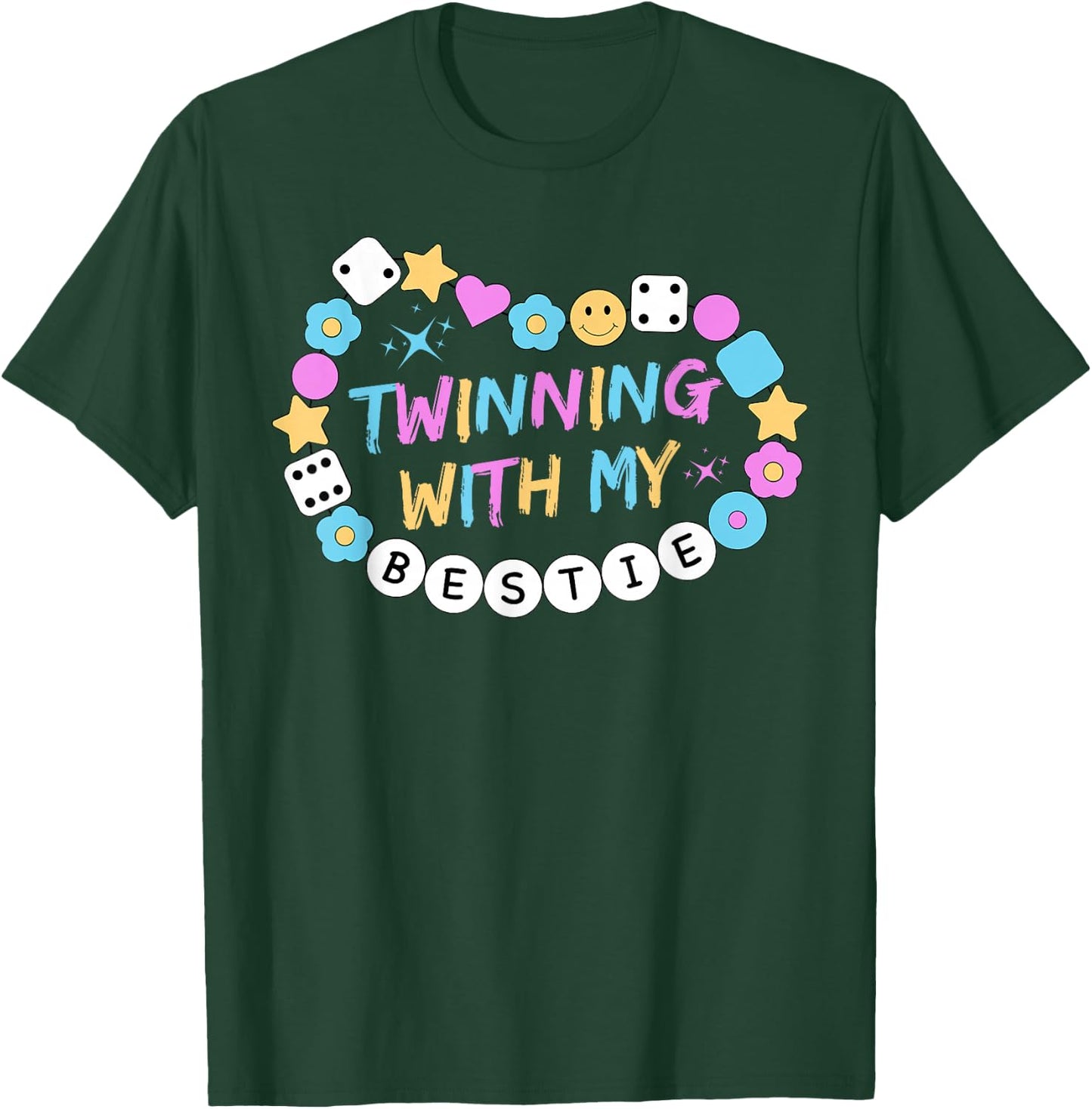 Twin Matching Twins Day Friend Twinning with My Bestie Twin T-Shirt - T-Shirt | Forest