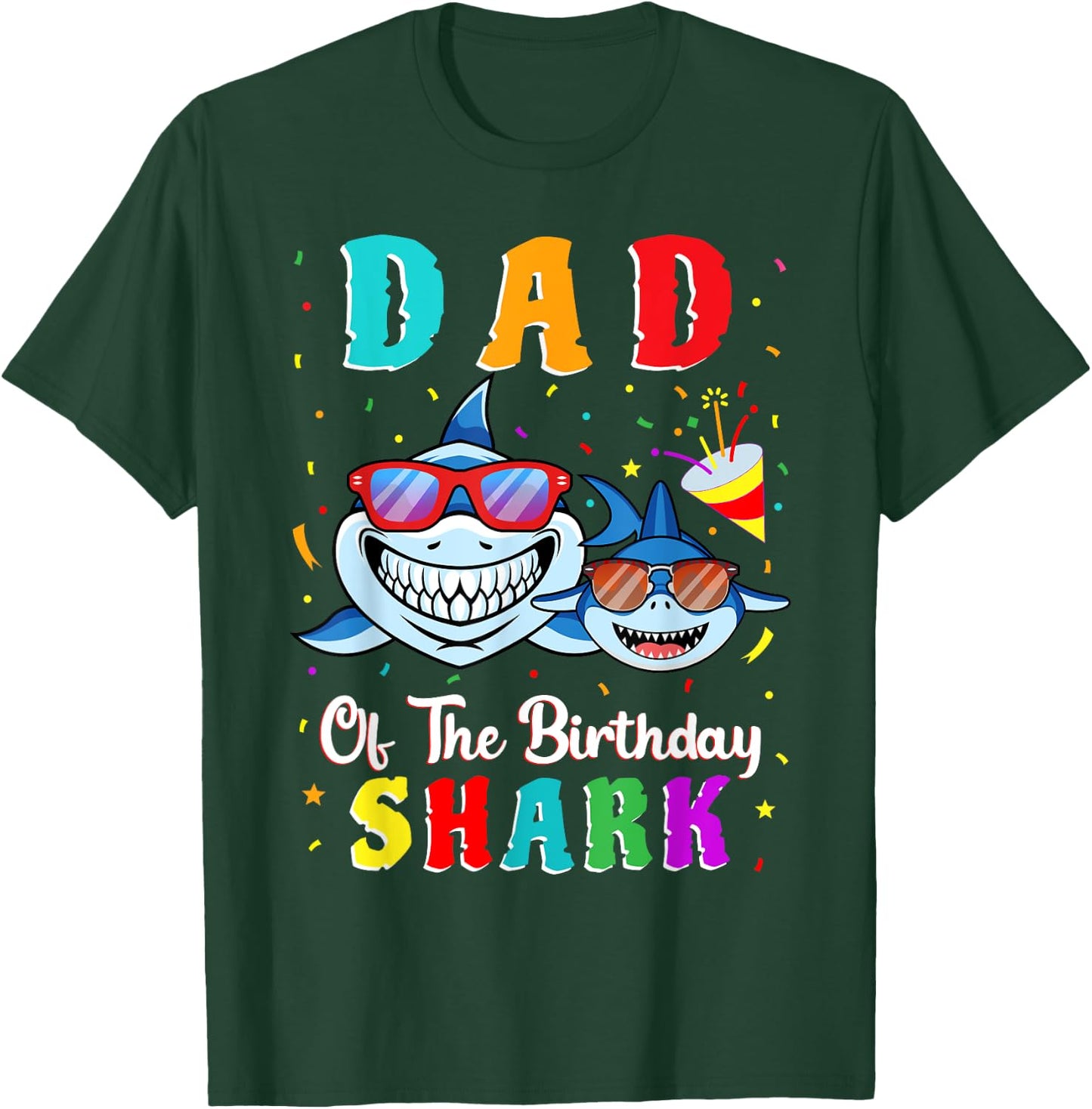 Dad Of The Shark Birthday Family Matching Birthday Son T-Shirt - T-Shirt | Forest