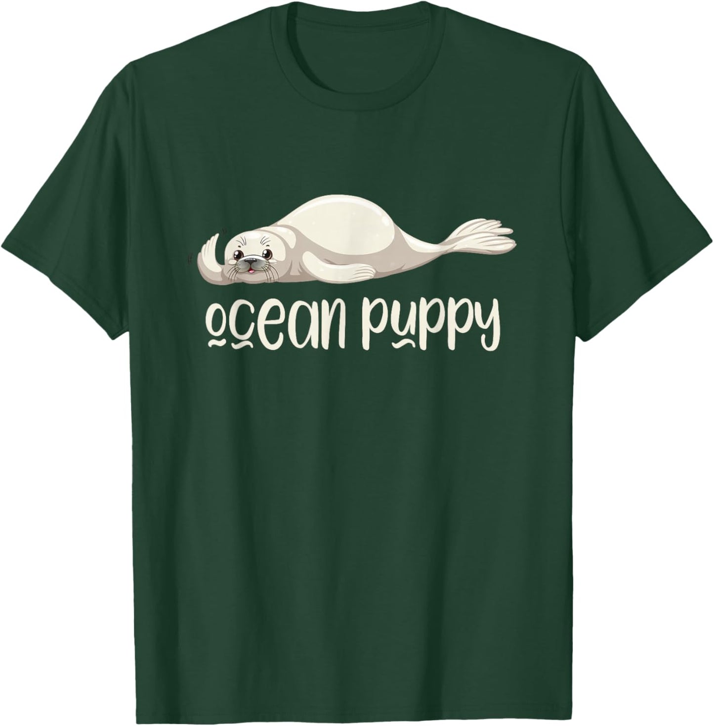 Ocean Puppy Seal Kids Gift Cute Sea Lion T-Shirt - T-Shirt | Forest