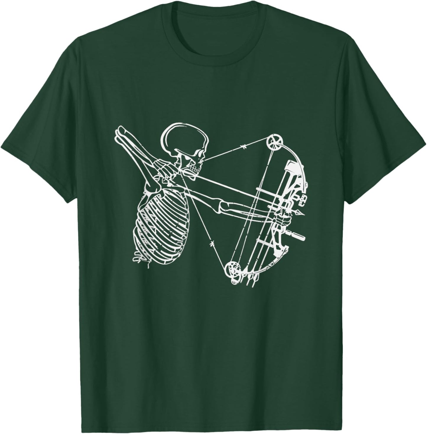 Cool Skeleton With Bow Skull Archery Hunting Gift T-Shirt - T-Shirt | Forest