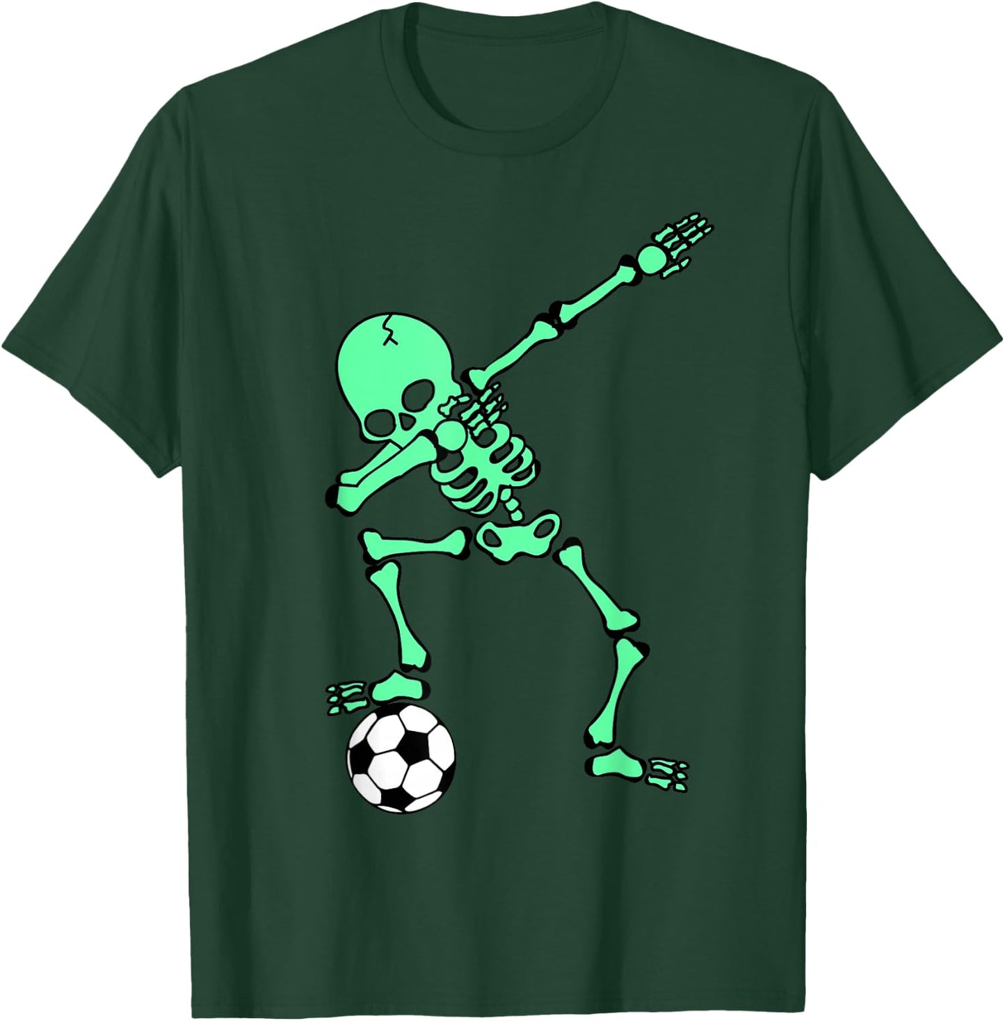 Dabbing Skeleton Soccer Shirt, Halloween Dab Shirt, Kids T-Shirt - T-Shirt | Forest