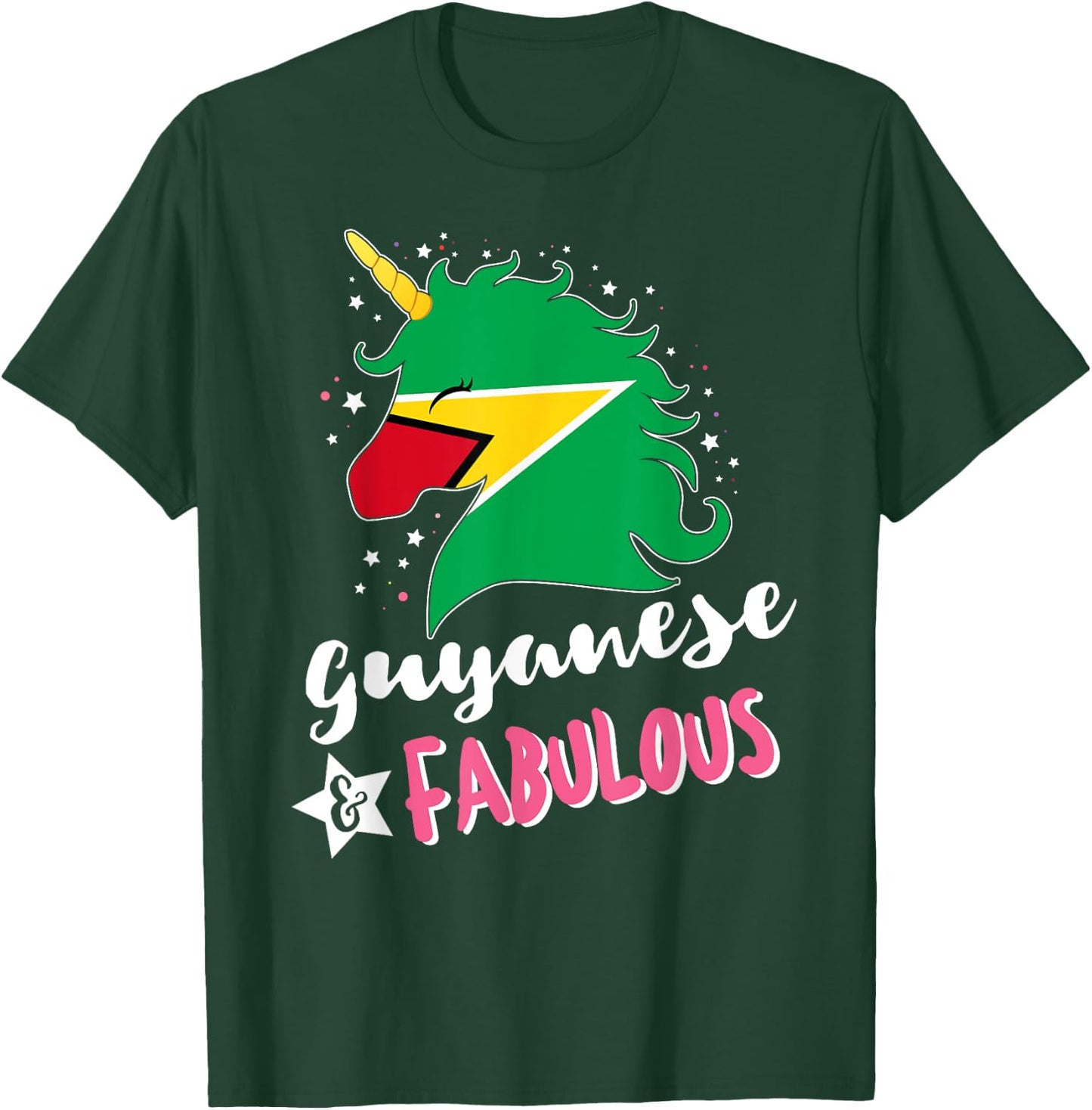 Guyananese Unicorn Guyana Flag T-Shirt - T-Shirt | Forest