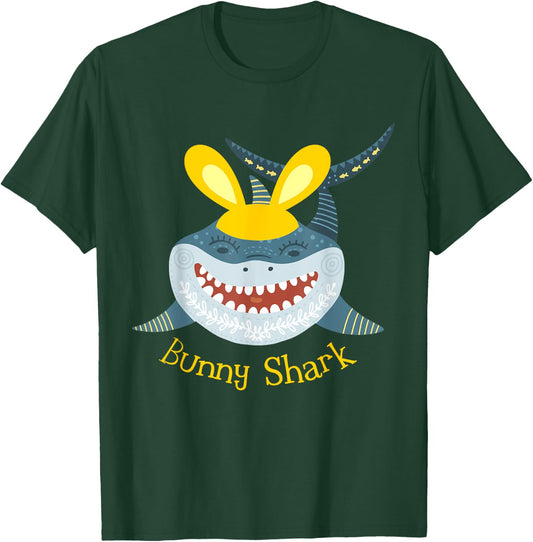 Bunny Shark Funny Easter for Boys, Girls, Men, and Women T-Shirt - T-Shirt | Forest