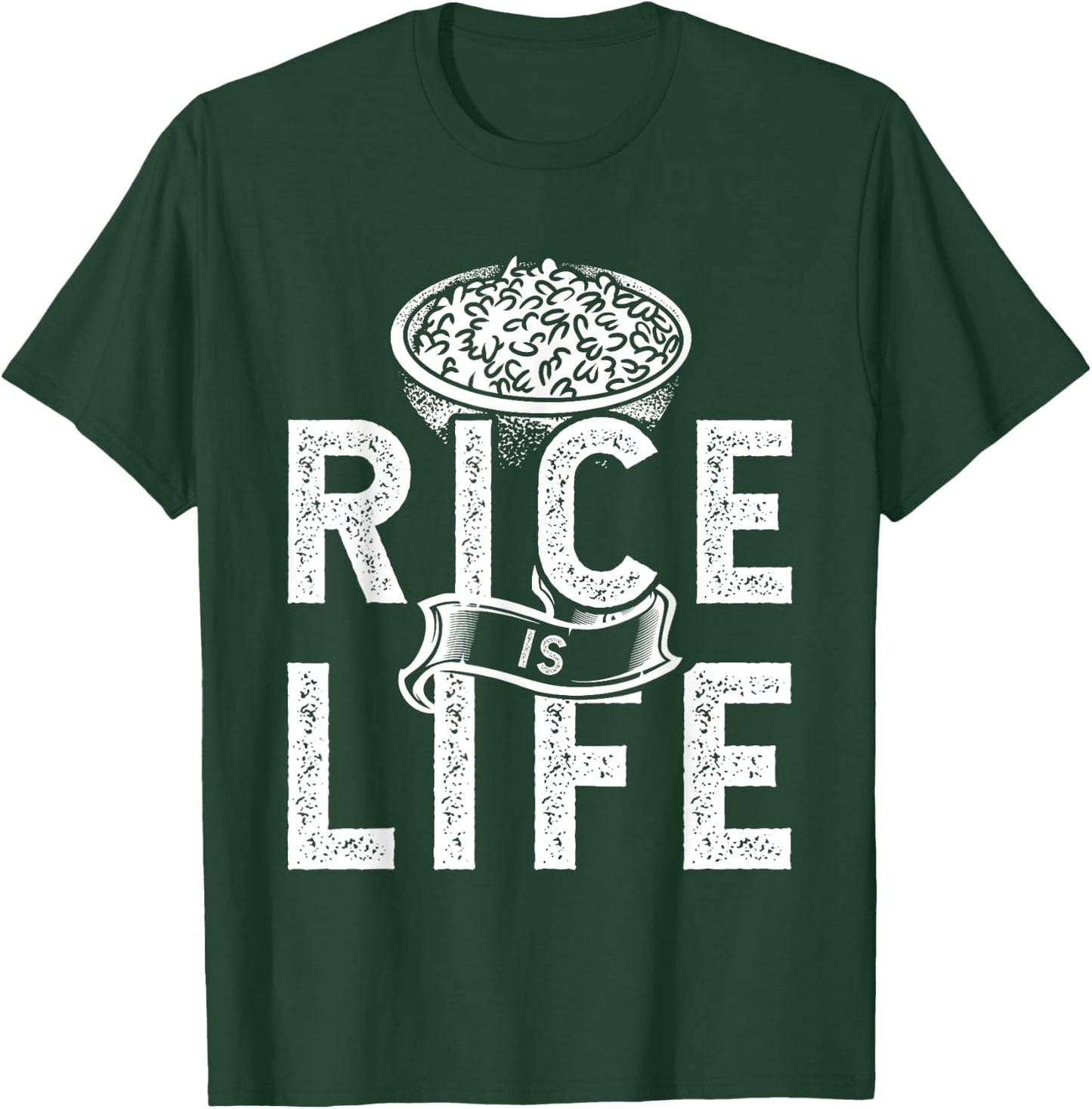 Funny Rice Design Women Rice Asian Food Dish Lovers T-Shirt - T-Shirt | Forest