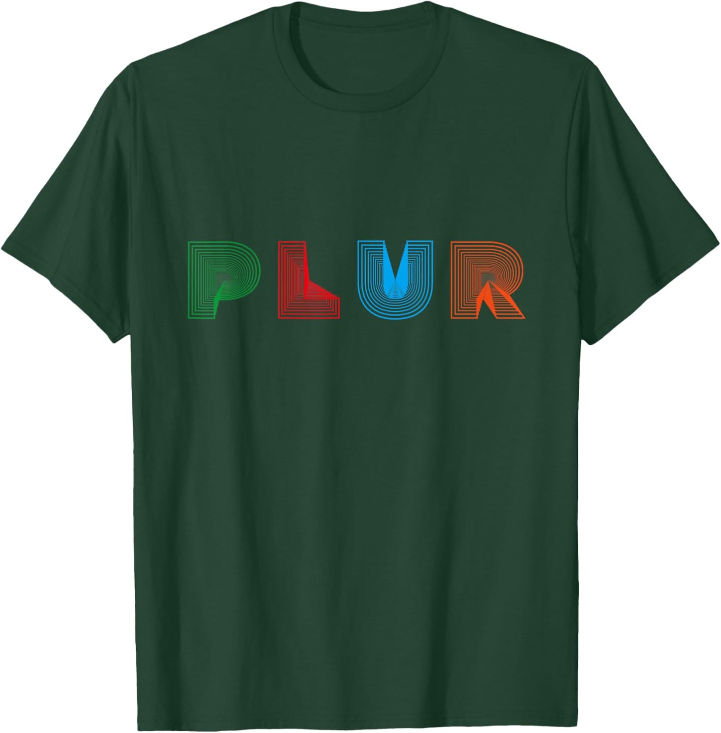 PLUR, Peace Love Unity Respect, EDM, Techno, House, Festival T-Shirt - T-Shirt | Forest