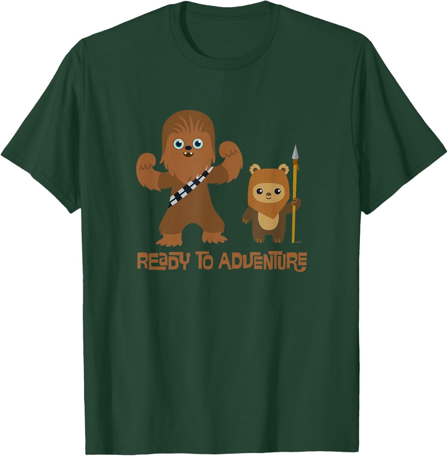 Star Wars Chewbacca and Ewok Ready to Adventure T-Shirt - T-Shirt | Forest