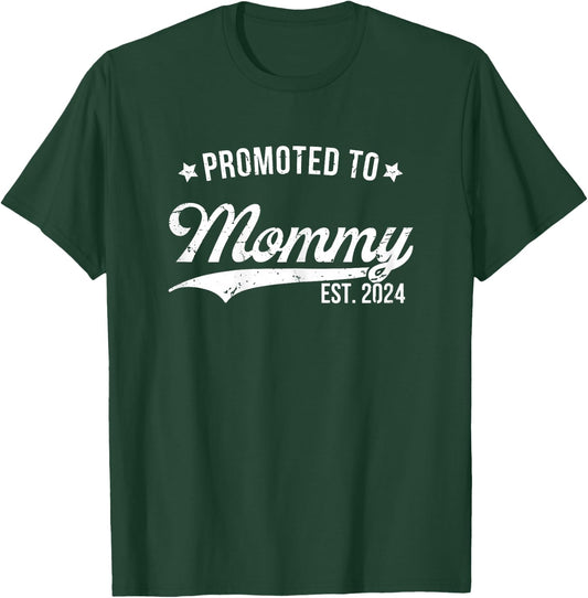 Promoted To Mommy 2024 Soon To Be Mom Pregnancy Matching T-Shirt - T-Shirt | Forest