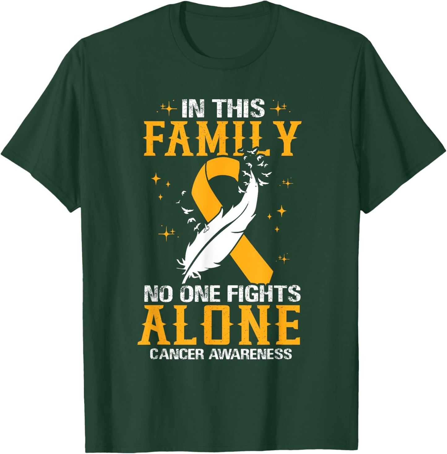 Breast Cancer Awareness, In This Family No One Fight Alone T-Shirt - T-Shirt | Forest