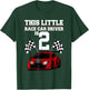 2nd Birthday Gift Boys 2 Years Old Race Car Drivers T-Shirt - T-Shirt | Forest