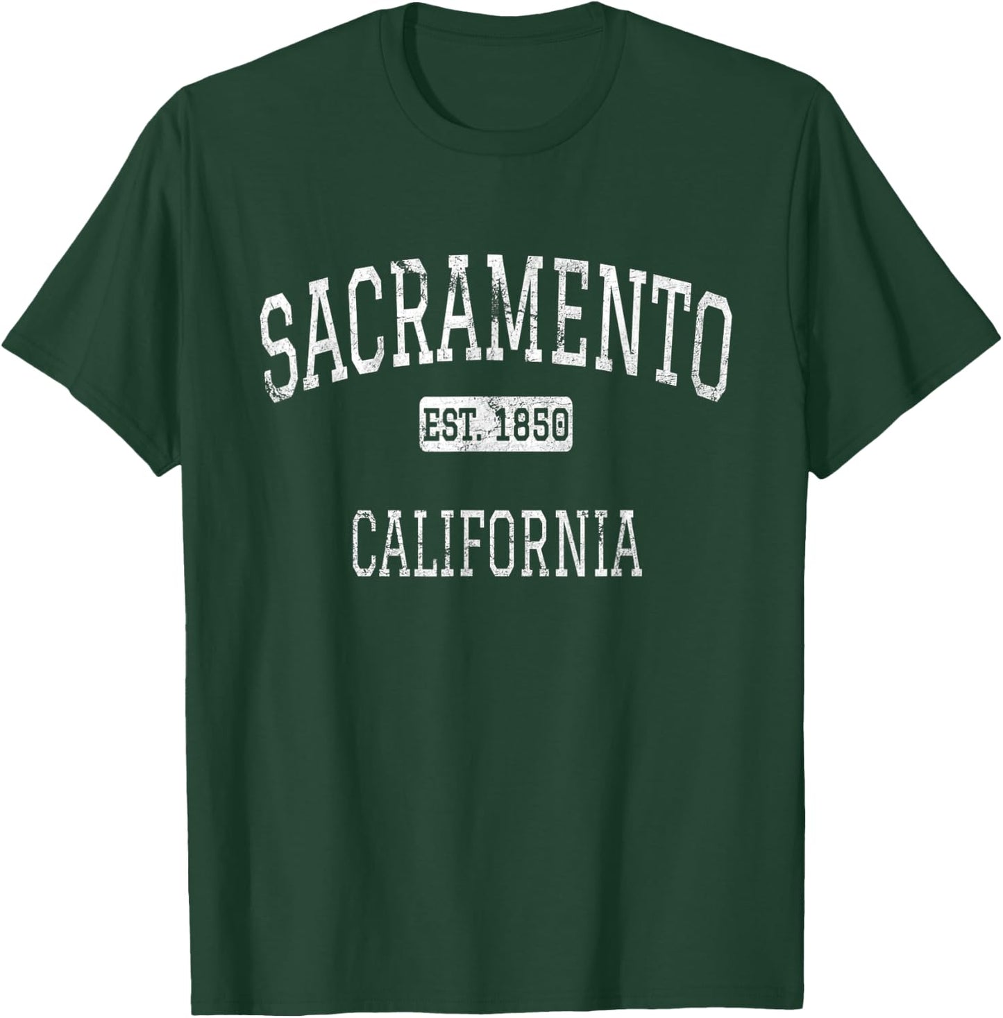 Sacramento California Vintage - Women's Black Small Classic Fit Short Sleeve T-Shirt - T-Shirt | Forest