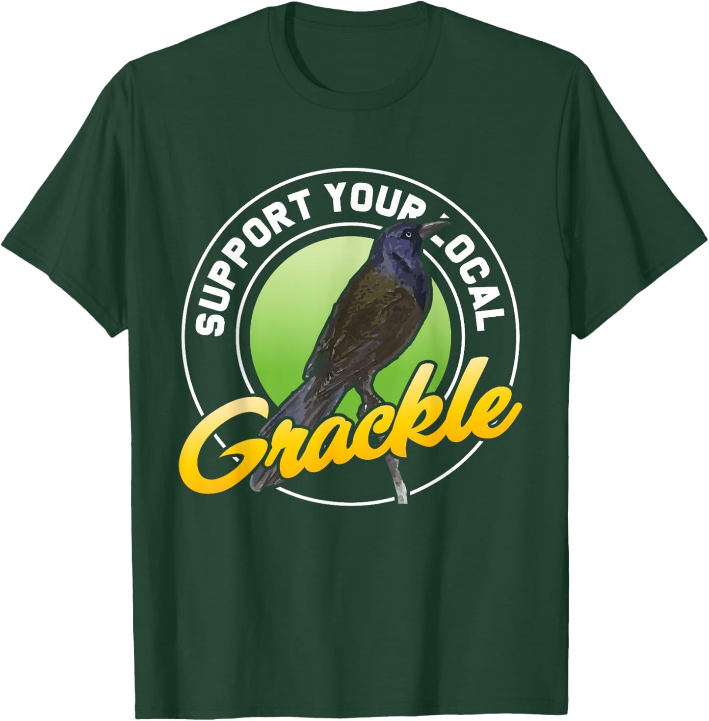 Quiscalus Grackle Bird Kawaii Bird Lover T-Shirt - T-Shirt | Forest