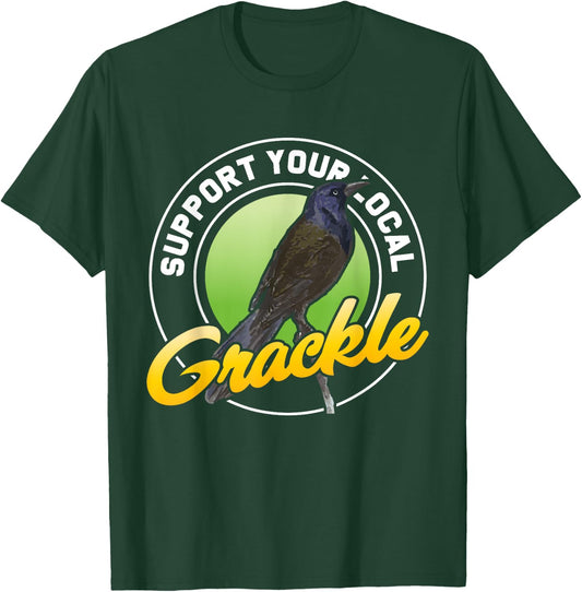 Quiscalus Grackle Bird Kawaii Bird Lover T-Shirt - T-Shirt | Forest