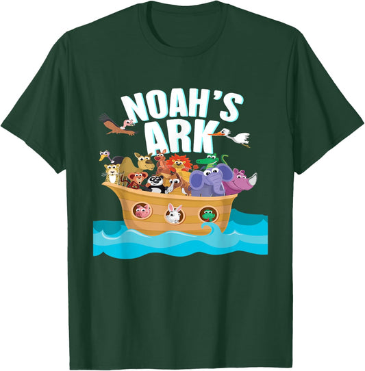 Animal History Bible, Noah's Ark, Religion Comic Gift T-Shirt - T-Shirt | Forest