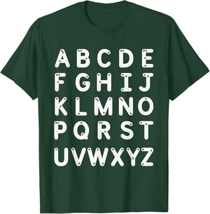 Tracing Letters A-Z Alphabet Pre-K Kindergarten 1st Grade 5T T-Shirt - T-Shirt | Forest