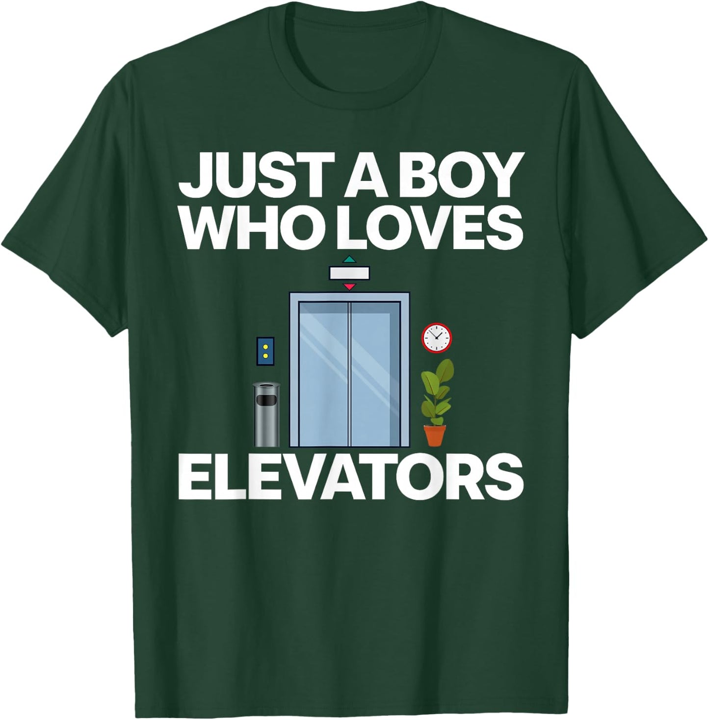 Cool Elevator Art Men Boys Kids Elevator Mechanic Inspector T-Shirt - T-Shirt | Forest