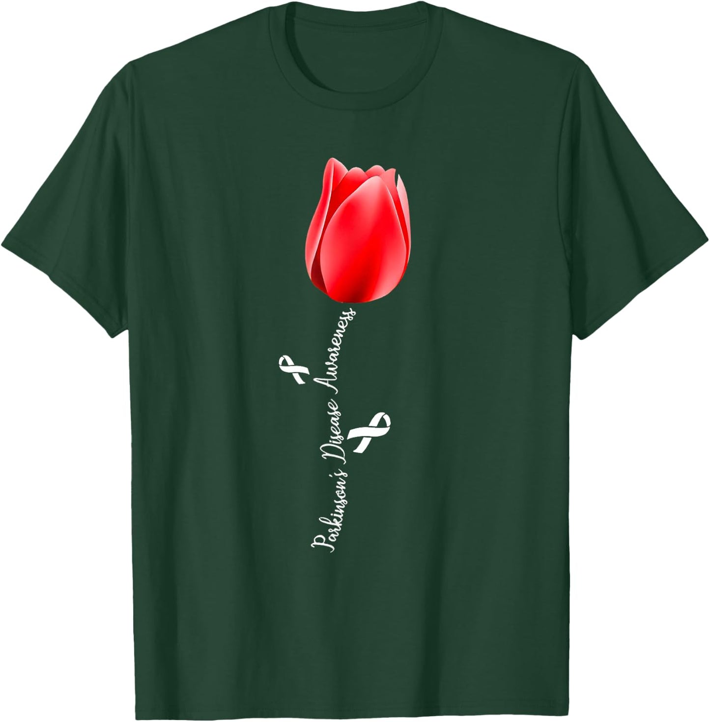 Parkinson Disease Awareness Tulip April Month T-Shirt - T-Shirt | Forest