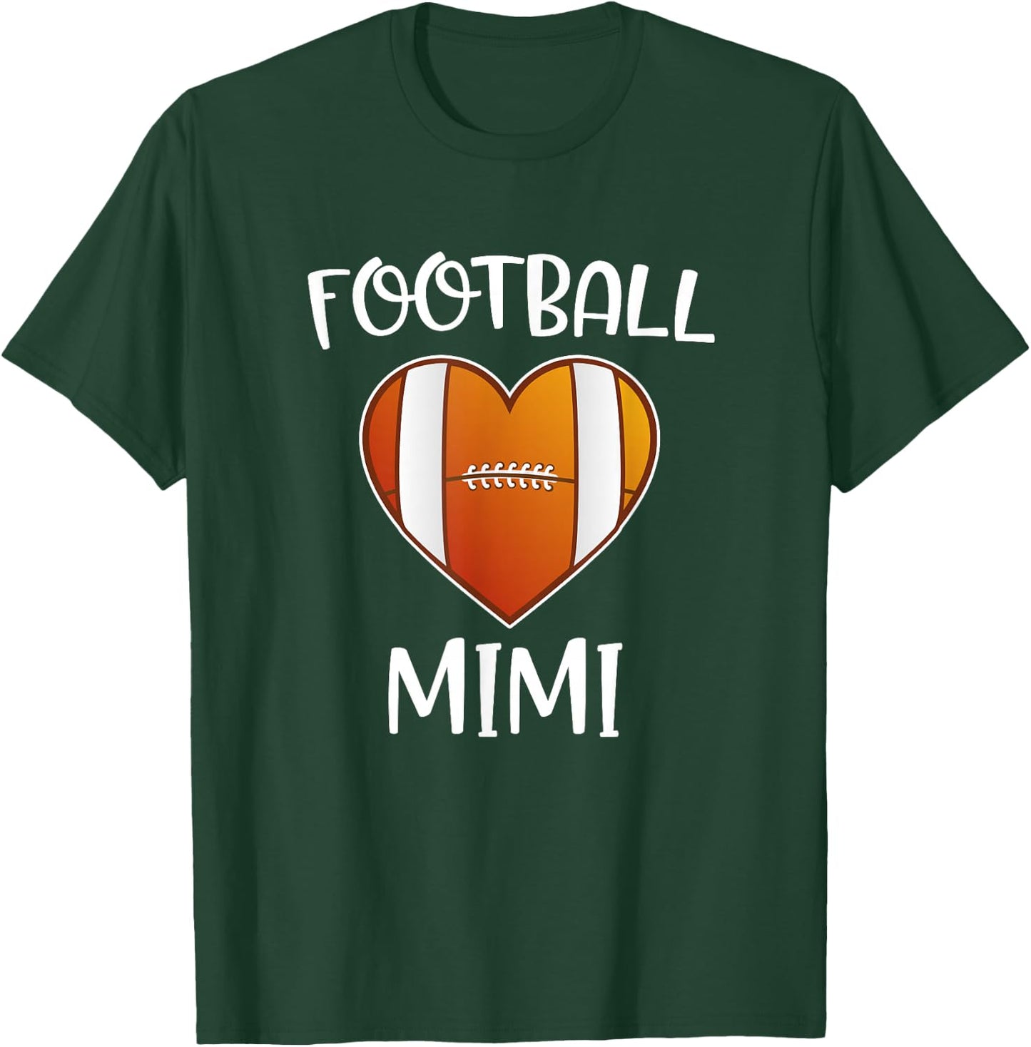 Football Mimi Cute Heart Football Gift Mimi Of A Player T-Shirt - T-Shirt | Forest