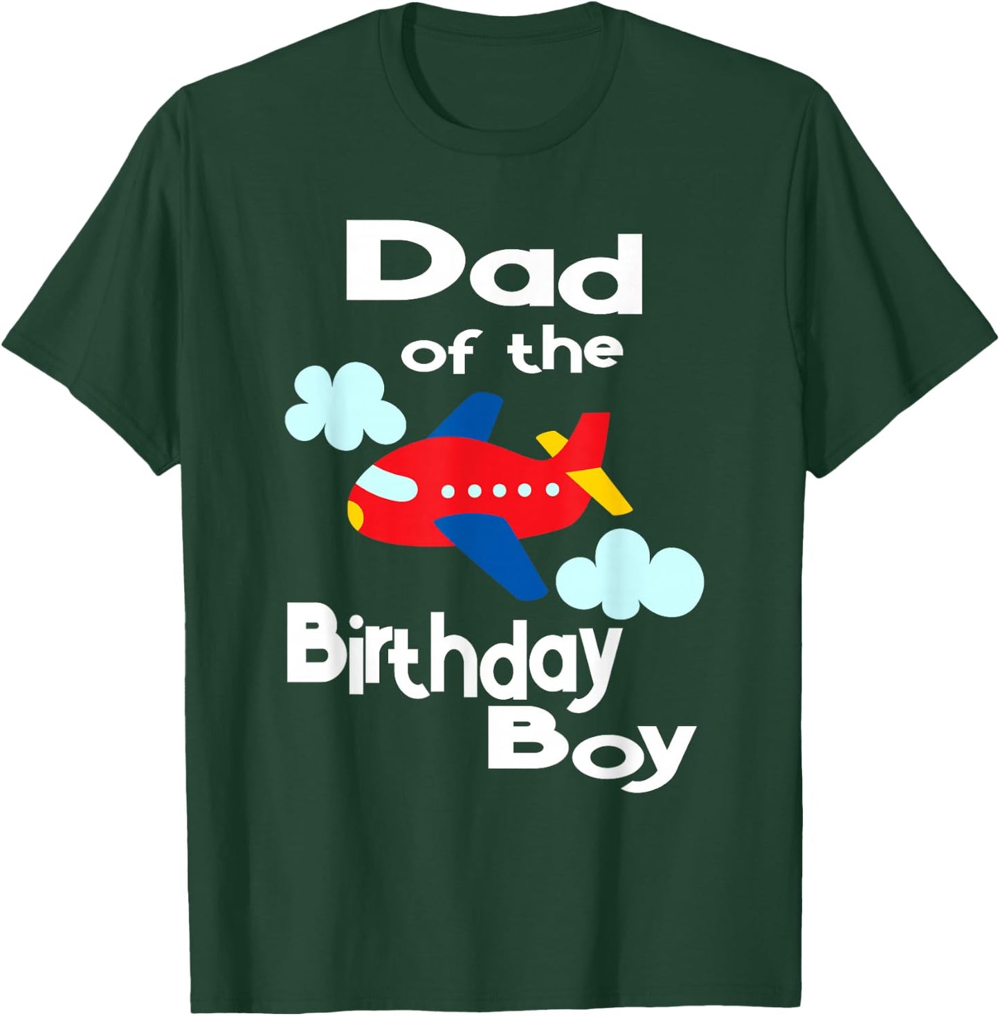 Airplane Birthday Shirt Dad of the Birthday Boy Party T-Shirt - T-Shirt | Forest