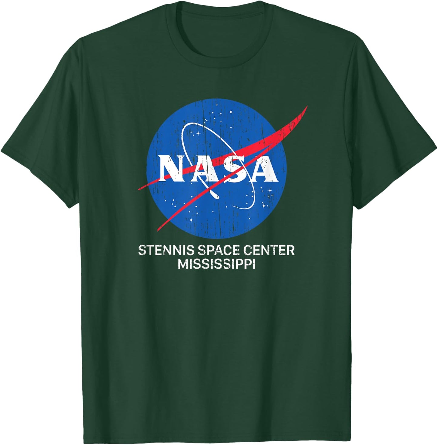 Stennis Space Center (distressed) - NASA Space T-Shirt - T-Shirt | Forest