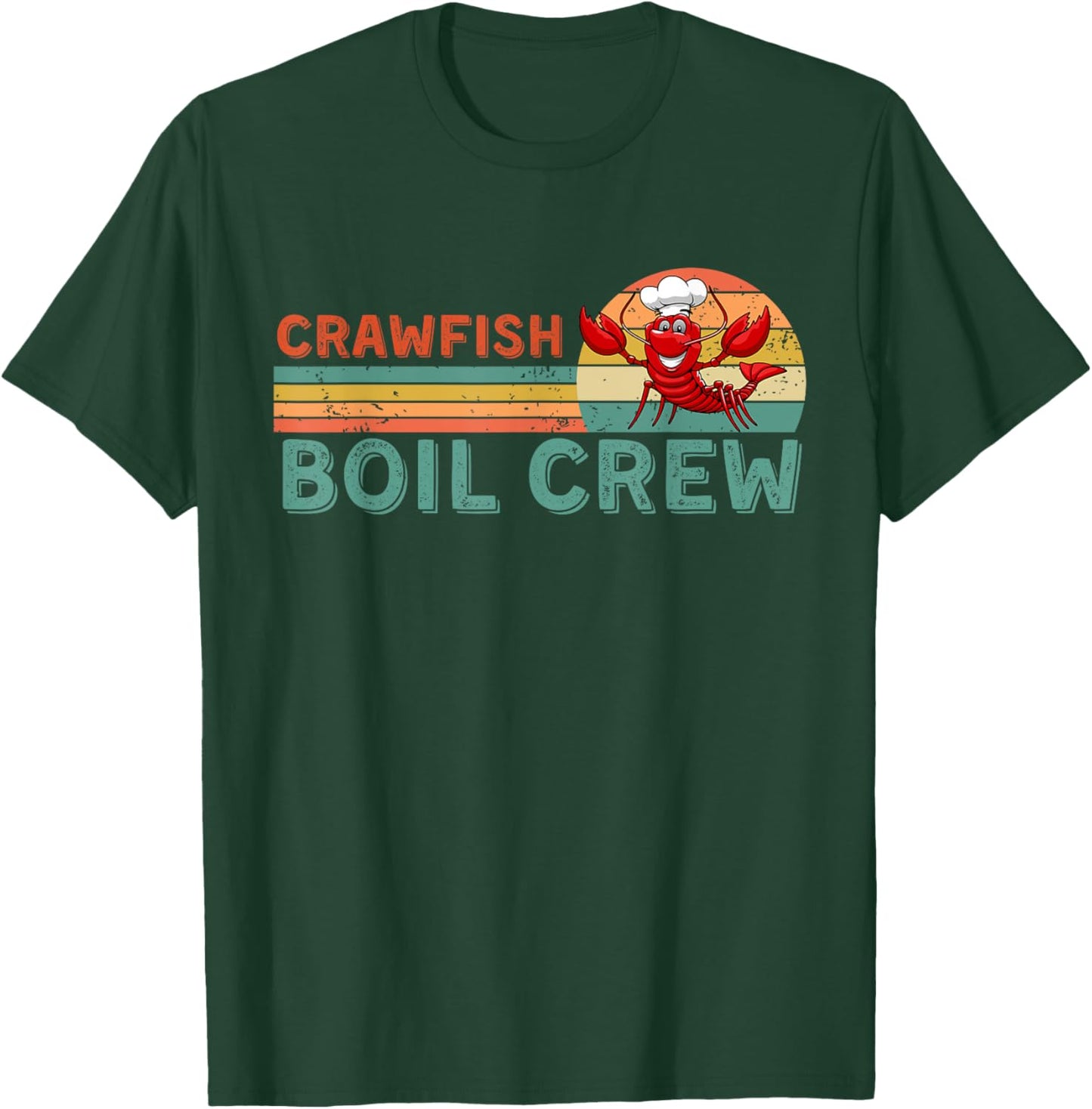 Retro Crawfish Boil Crew Gift -Crayfish/Crawdad/Mudbug Lover T-Shirt - T-Shirt | Forest