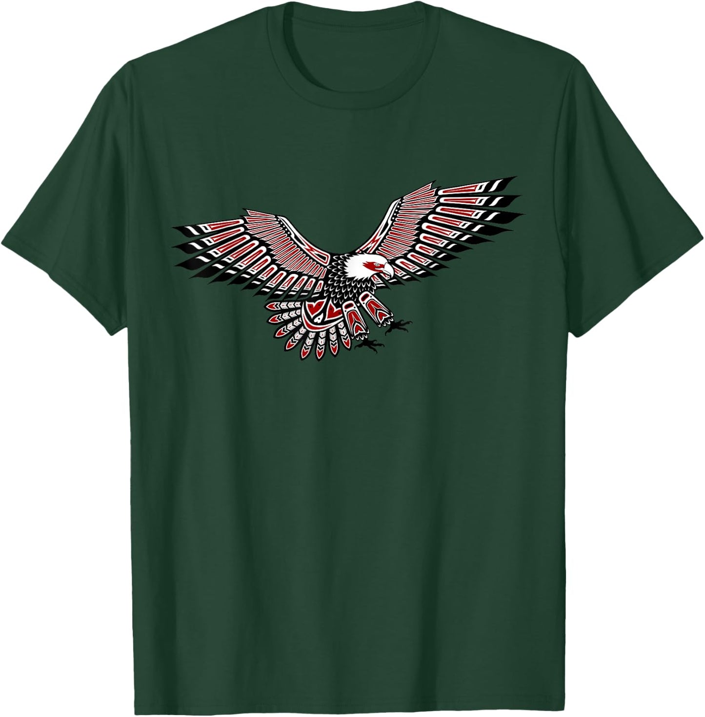 Native American Indian Eagle Totem Art Northwest T-Shirt - T-Shirt | Forest